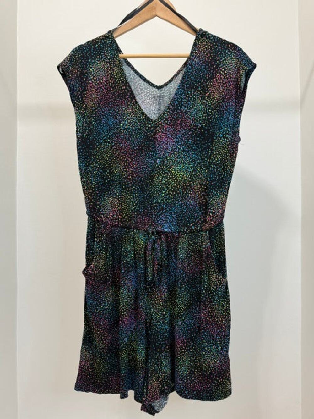 Torrid Rainbow Confetti Super Soft Romper Sz1/1X/(14-16)